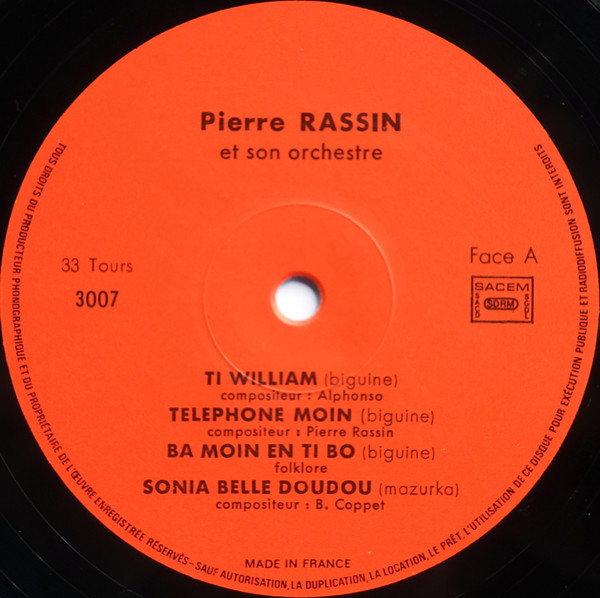 Pierre Rassin - Biguines Et Mazouks | Martinican Music (P R 3007) - 2