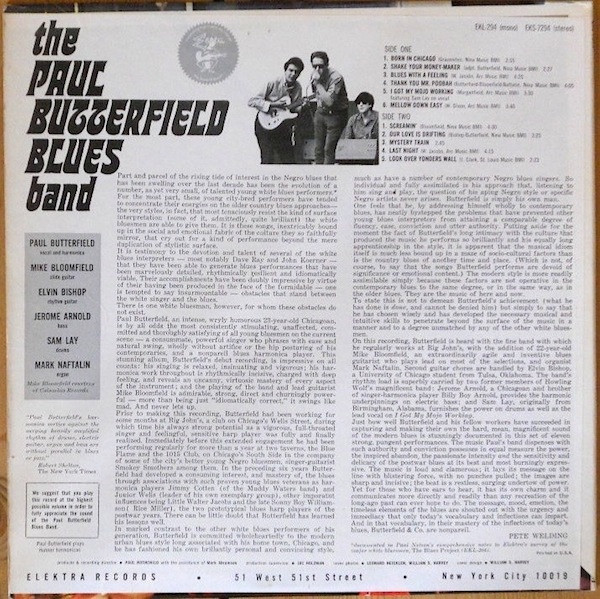 The Paul Butterfield Blues Band - The Paul Butterfield Blues Band | Elektra (EKL 294) - 2 The Paul Butterfield Blues Band - The Paul Butterfield Blues Band | Elektra (EKL 294) - 2
