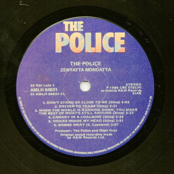The Police - Zenyatta Mondatta | A&M Records (AMLH 64831)
