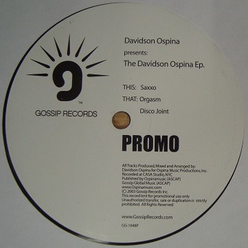 Davidson Ospina - The Davidson Ospina EP | Gossip Records (GG1048P)