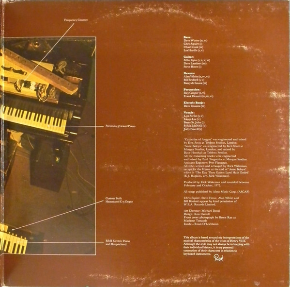 Rick Wakeman - The Six Wives Of Henry VIII | A&M Records (SP-4361) - 3