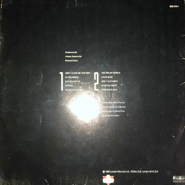 The Communards - Communards | London Records (828 016-1) - 4
