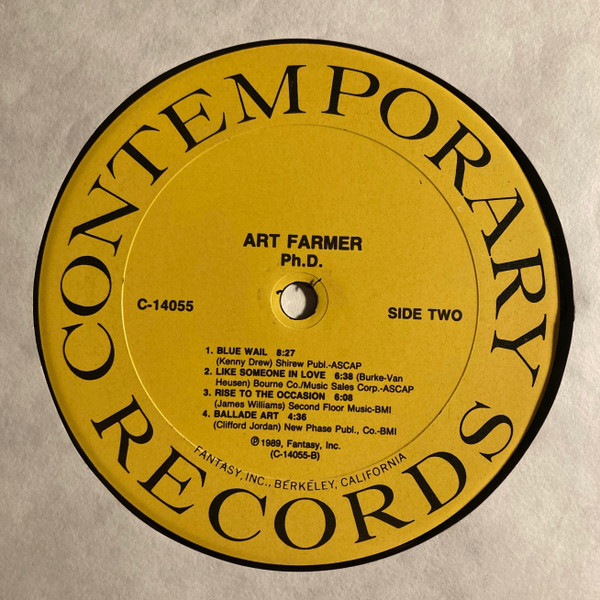 Art Farmer - Ph.D. | Contemporary Records (C-14055) - 4