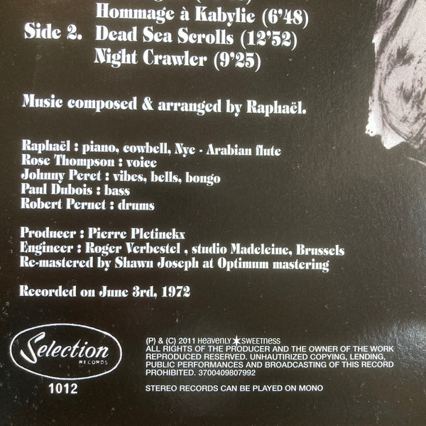 Phil Raphaël - Stop, Look, Listen | Heavenly Sweetness (3700409807992) - 3