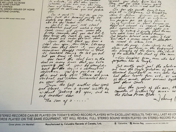 Johnny Cash - At Folsom Prison | Columbia (CS 9639) - 3