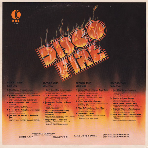 Various - Disco Fire | K-Tel (TC 249) - 2