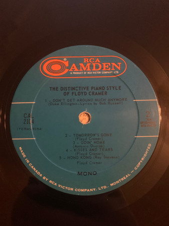 Floyd Cramer - The Distinctive Piano Style Of Floyd Cramer | RCA Camden (CAL-2104) - 4