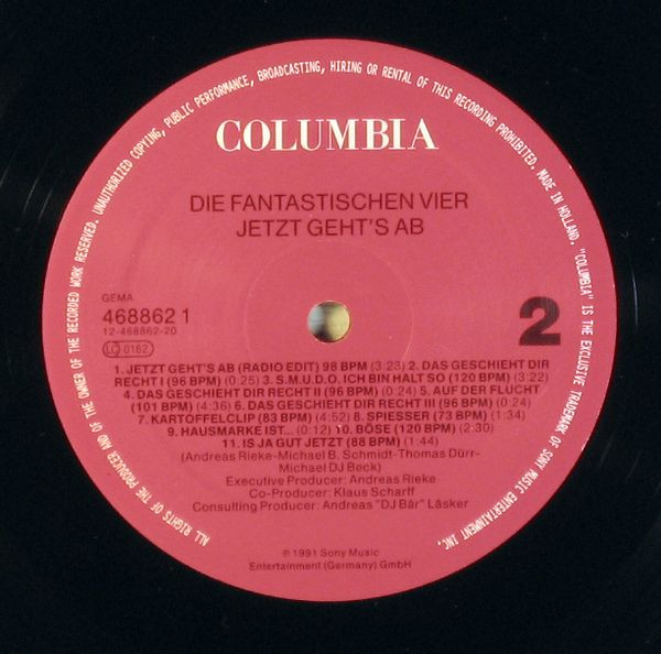 Die Fantastischen Vier - Jetzt Geht's Ab | Columbia (468862 1) - 3 Die Fantastischen Vier - Jetzt Geht's Ab | Columbia (468862 1) - 3