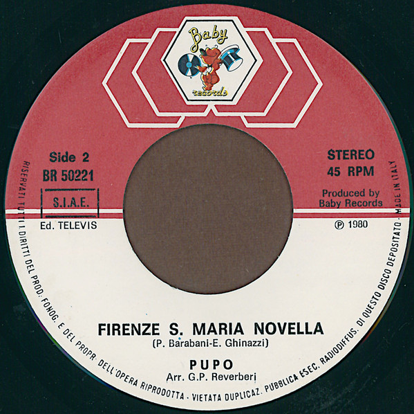 Pupo - Cosa Farai / Firenze S. M.  Novella | Baby Records (BR 50221) - 4