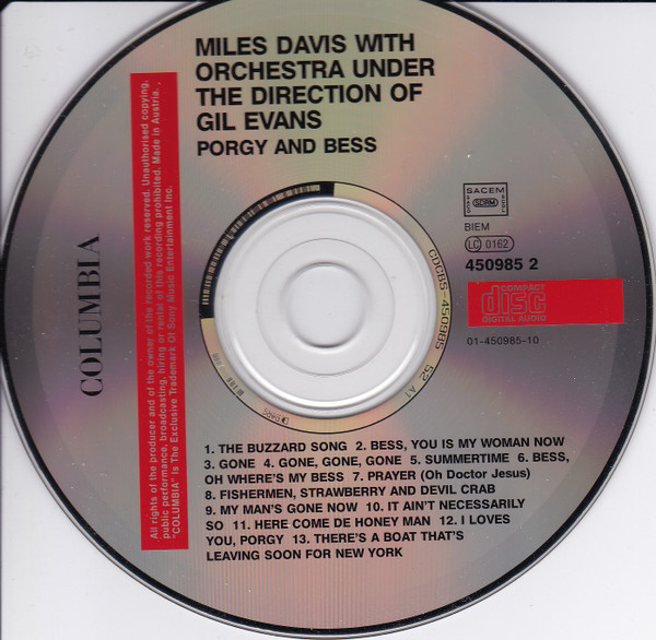 Miles Davis - Porgy And Bess | Columbia (COL 450985 2) - 3