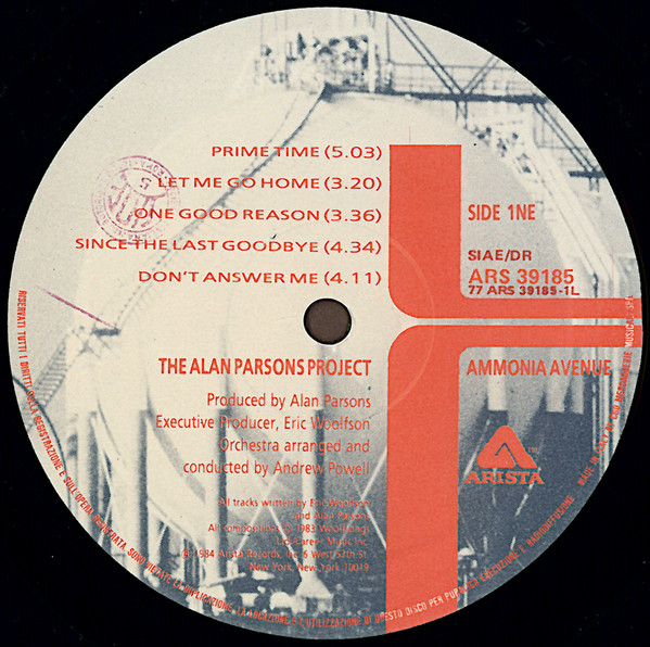 The Alan Parsons Project - Ammonia Avenue | Arista (ARS 39185) - 3 The Alan Parsons Project - Ammonia Avenue | Arista (ARS 39185) - 3