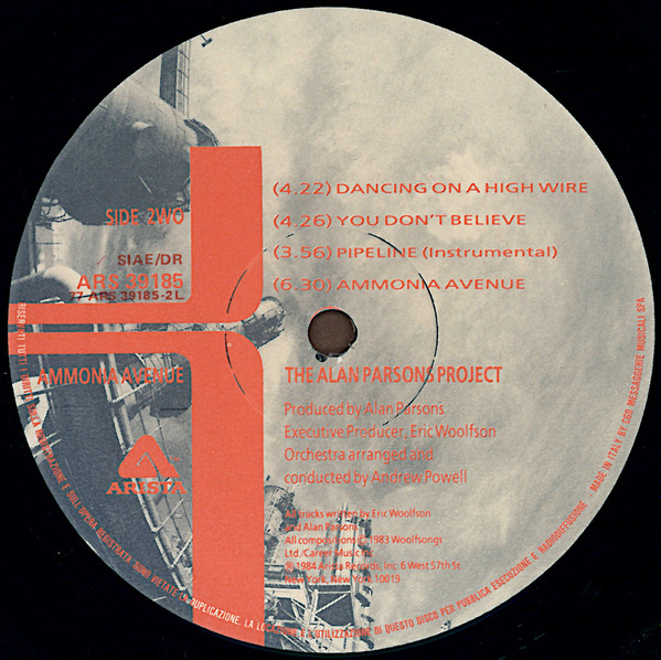 The Alan Parsons Project - Ammonia Avenue | Arista (ARS 39185) - 4 The Alan Parsons Project - Ammonia Avenue | Arista (ARS 39185) - 4