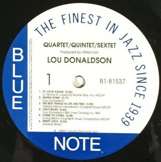 Lou Donaldson - Quartet / Quintet / Sextet | Blue Note (B1-81537) - 3 Lou Donaldson - Quartet / Quintet / Sextet | Blue Note (B1-81537) - 3