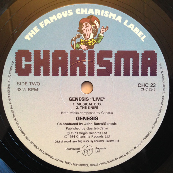 Genesis - Live | Charisma (CHC 23) - 2