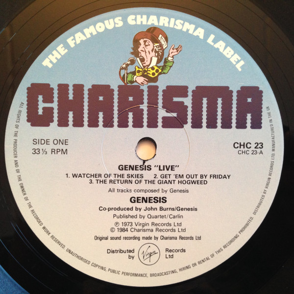 Genesis - Live | Charisma (CHC 23) - main