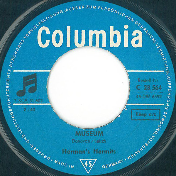 Herman's Hermits - Museum | Columbia (C 23 564) - 3 Herman's Hermits - Museum | Columbia (C 23 564) - 3