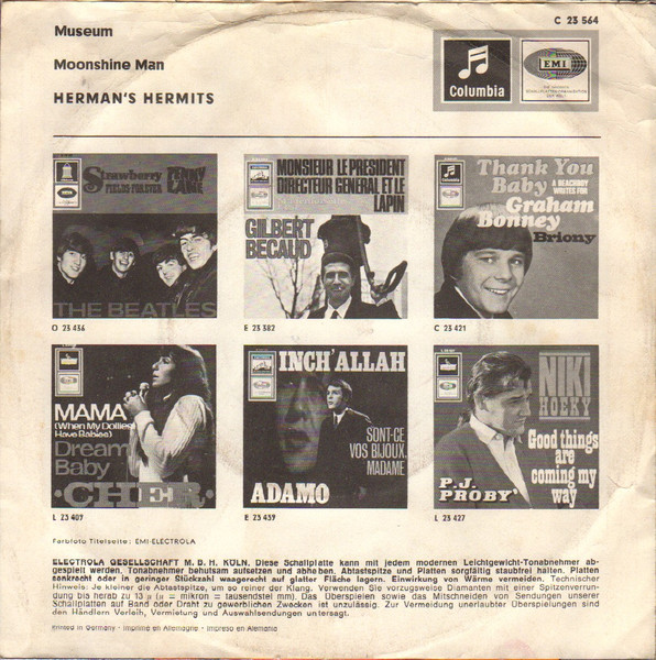 Herman's Hermits - Museum | Columbia (C 23 564) - 2 Herman's Hermits - Museum | Columbia (C 23 564) - 2