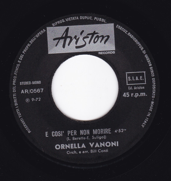 Ornella Vanoni - Io, Una Donna | Ariston Records (AR/0567) - 4