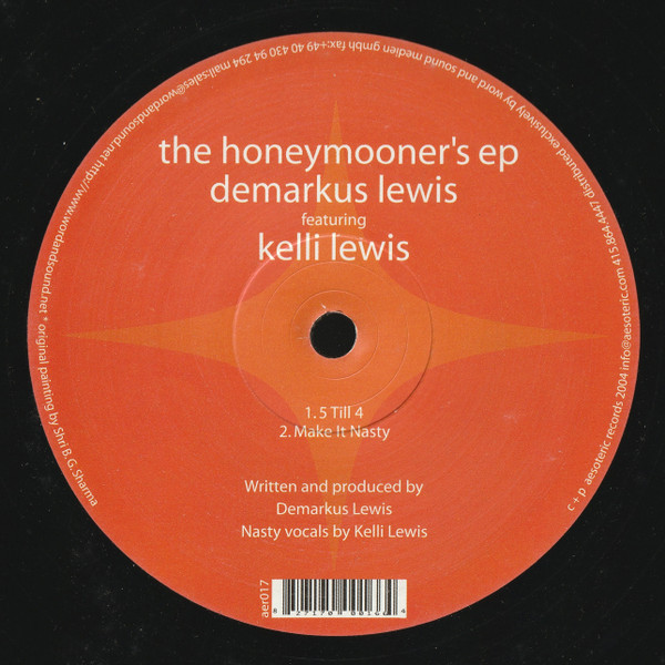 Demarkus Lewis Featuring Kelli Lewis - The Honeymooner's EP | Aesoteric Records (aer017) - main Demarkus Lewis Featuring Kelli Lewis - The Honeymooner's EP | Aesoteric Records (aer017) - main