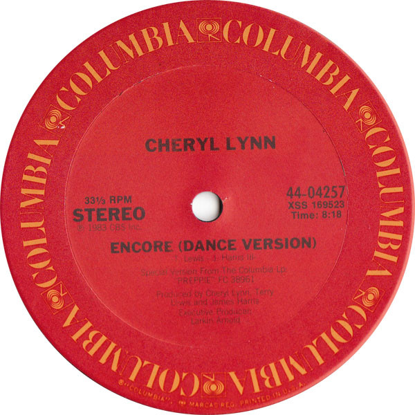 Cheryl Lynn - Encore / Free | Columbia (44-04257) - main