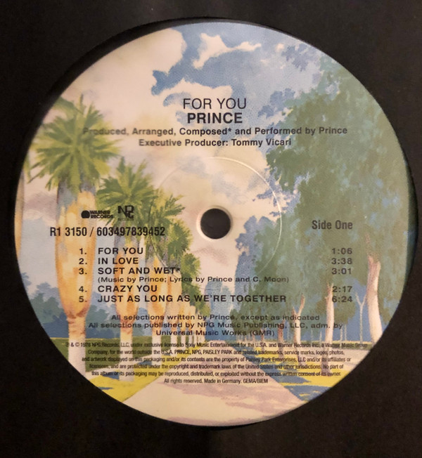 Prince - For You | Warner Records (R1 3150) - 3