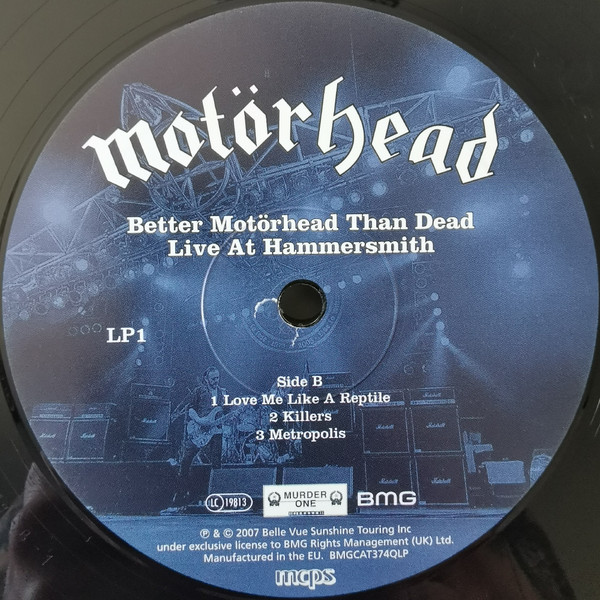 Motörhead - Better Motörhead Than Dead - Live At Hammersmith (4LP) [Vinyl] | BMG (BMGCAT374QLP) - 3