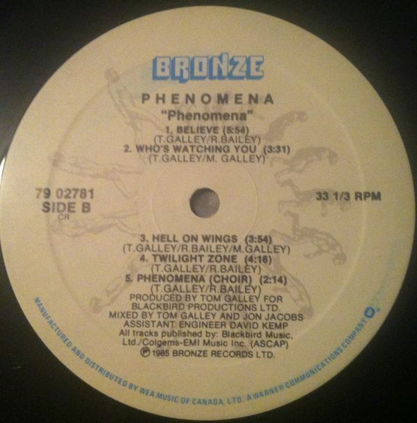 Phenomena - Phenomena [Vinyl] | Bronze (79 02781) - 4