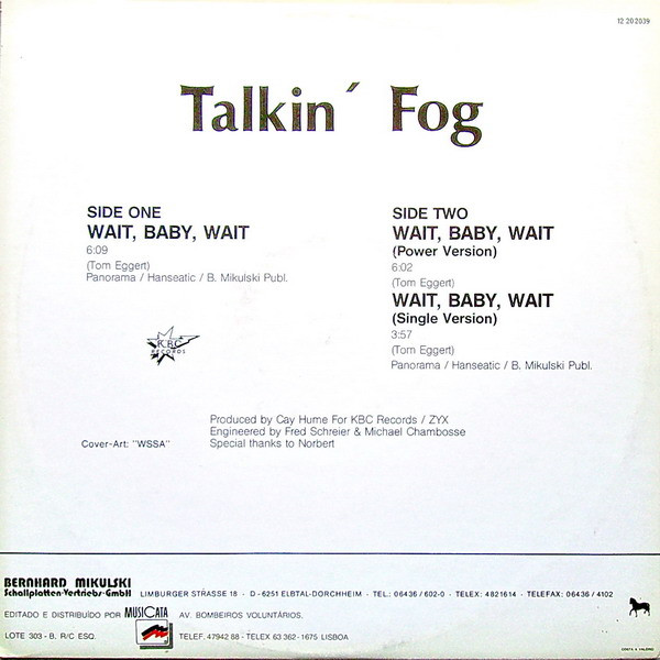 Talkin' Fog - Wait Baby Wait | Musicata (12 20 2039) - main