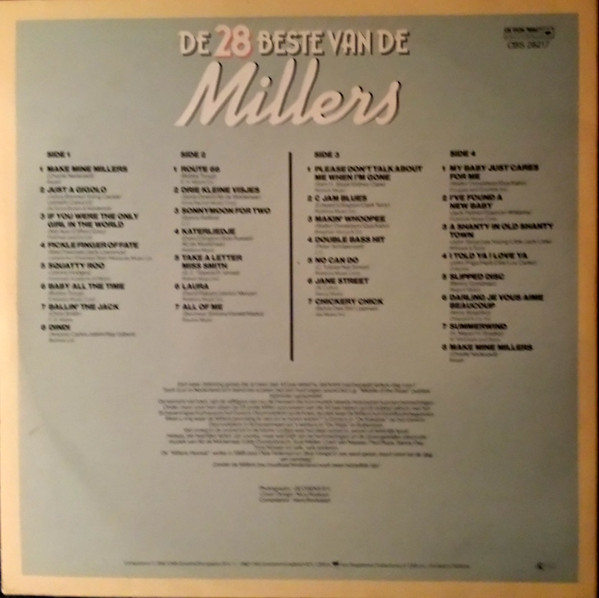 De Millers - De 28 Beste Van De Millers | CBS (CBS 28217) - 4