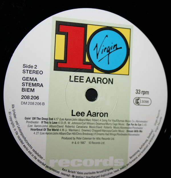 Lee Aaron - Lee Aaron | 10 Records (208 206-630)