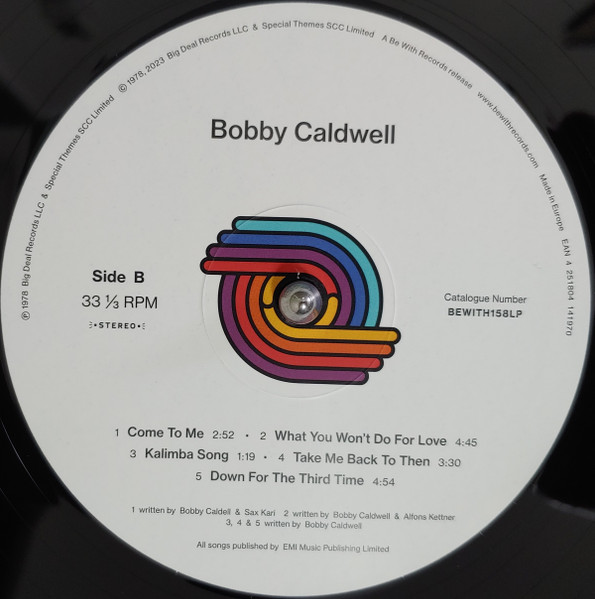 Bobby Caldwell - Bobby Caldwell | Be With Records (BEWITH158LP) - 4 Bobby Caldwell - Bobby Caldwell | Be With Records (BEWITH158LP) - 4