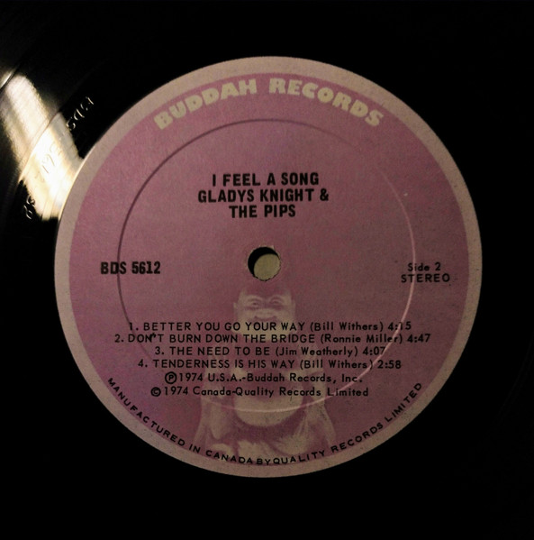 Gladys Knight And The Pips - I Feel A Song | Buddah Records (BDS 5612) - 4 Gladys Knight And The Pips - I Feel A Song | Buddah Records (BDS 5612) - 4