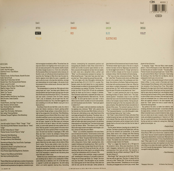 Miles Davis - Aura | CBS (463351 1) - 2 Miles Davis - Aura | CBS (463351 1) - 2