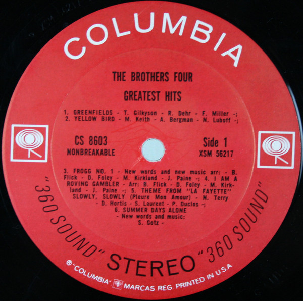 The Brothers Four - Greatest Hits | Columbia (CS 8603) - 3