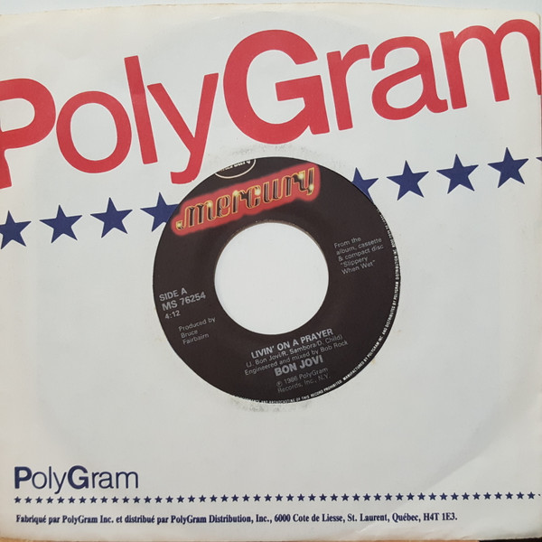 Bon Jovi - Livin' On A Prayer | Mercury (MS 76254) - 3