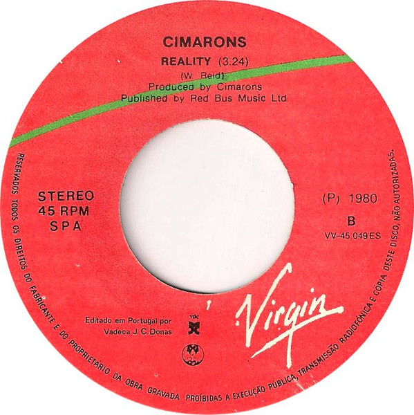 The Cimarons - Freedom Street / Reality | Virgin (VV 45.049ES) - 4