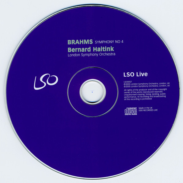 Johannes Brahms , Bernard Haitink , London Symphony Orchestra - Symphony No 4 | LSO Live (LSO0057) - 4