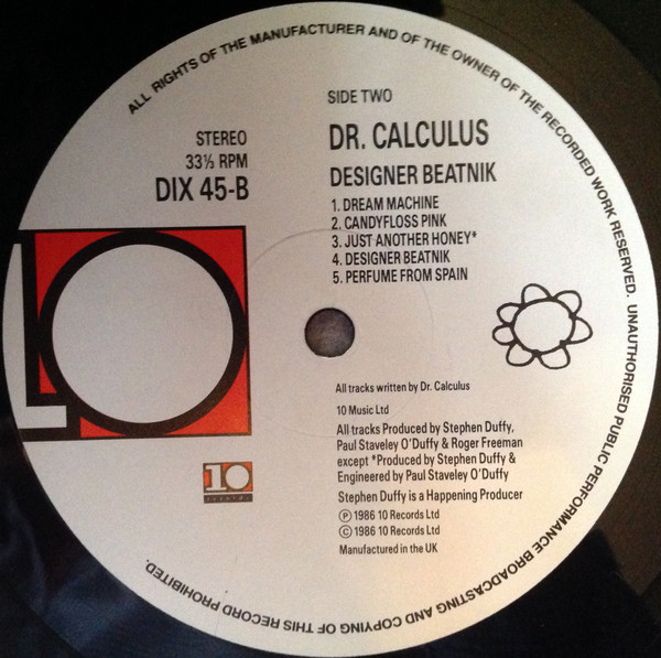 Dr. Calculus - Designer Beatnik [Vinyl] | 10 Records (DIX 45) - 4