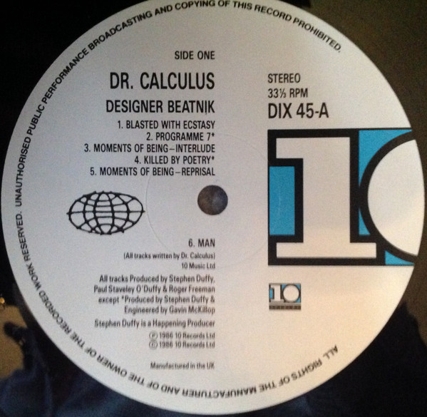 Dr. Calculus - Designer Beatnik [Vinyl] | 10 Records (DIX 45) - 3