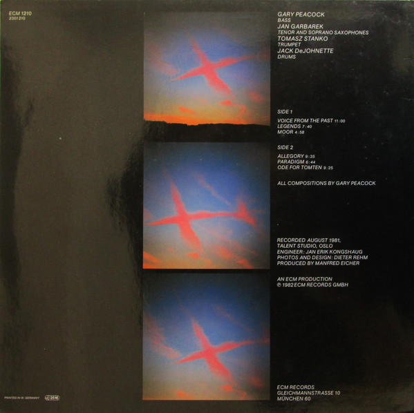 Gary Peacock - Voice From The Past - PARADIGM | ECM Records (ECM 1210) - 2 Gary Peacock - Voice From The Past - PARADIGM | ECM Records (ECM 1210) - 2