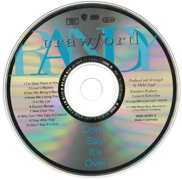 Randy Crawford - Don't Say It's Over | Warner Bros. Records (9362 45381-2) - 3 Randy Crawford - Don't Say It's Over | Warner Bros. Records (9362 45381-2) - 3