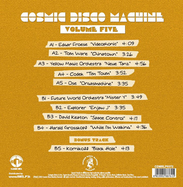 Various - Cosmic Disco Machine Volume Five | Cosmic Disco Machine Records (CDMRLP0372) - 2