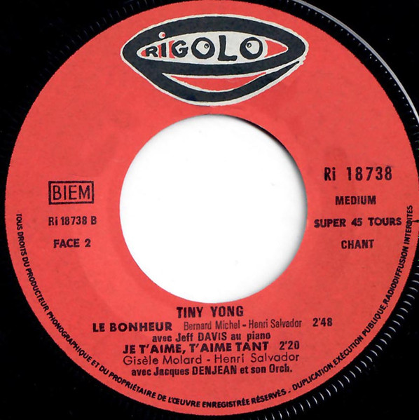 Tiny Yong - Mon Futur Et Mon Passé | Rigolo (Ri 18.738) - 3
