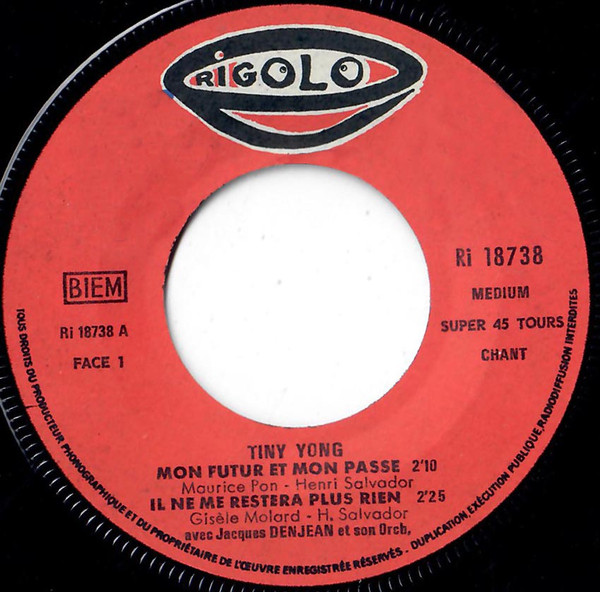 Tiny Yong - Mon Futur Et Mon Passé | Rigolo (Ri 18.738) - 4