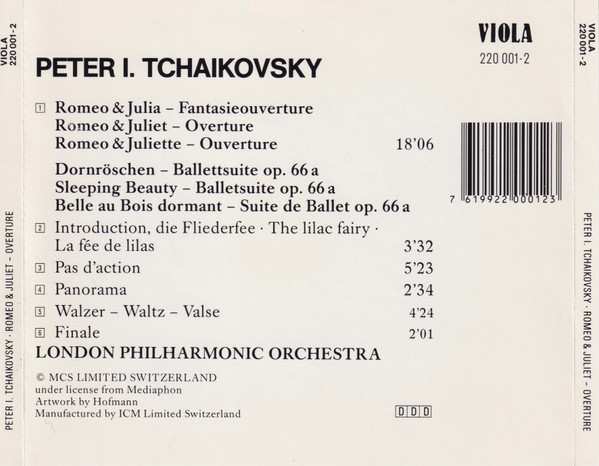 Pyotr Ilyich Tchaikovsky - London Philharmonic Orchestra - Romeo & Juliet - Overture / Sleeping Beauty - Ballettsuite | Viola (220 001-2) - 2 Pyotr Ilyich Tchaikovsky - London Philharmonic Orchestra - Romeo & Juliet - Overture / Sleeping Beauty - Ballettsuite | Viola (220 001-2) - 2