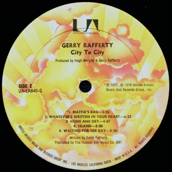 Gerry Rafferty - City To City | United Artists Records (UA-LA840-G) - 4 Gerry Rafferty - City To City | United Artists Records (UA-LA840-G) - 4
