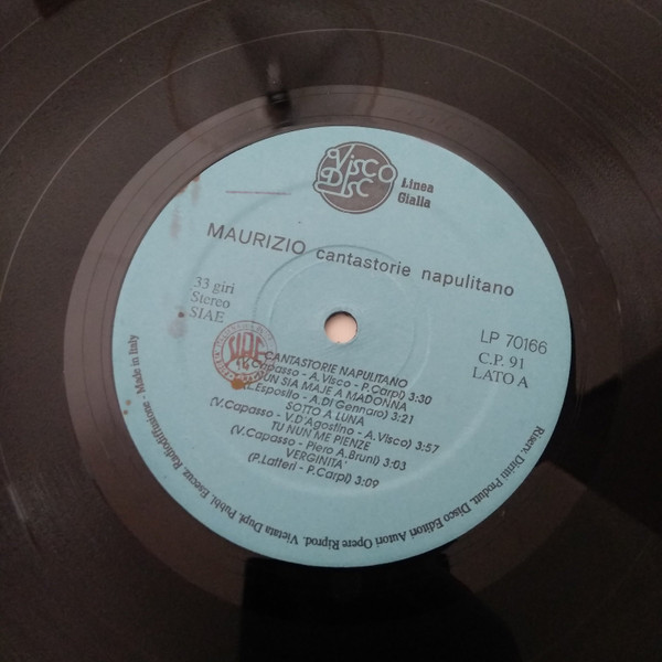 Maurizio - Cantastorie Napulitano | Visco Disc (LP 70166) - 4