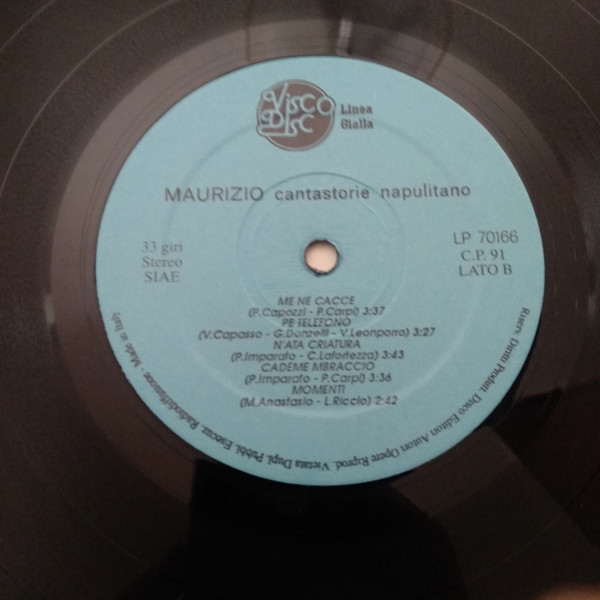 Maurizio - Cantastorie Napulitano | Visco Disc (LP 70166) - 3
