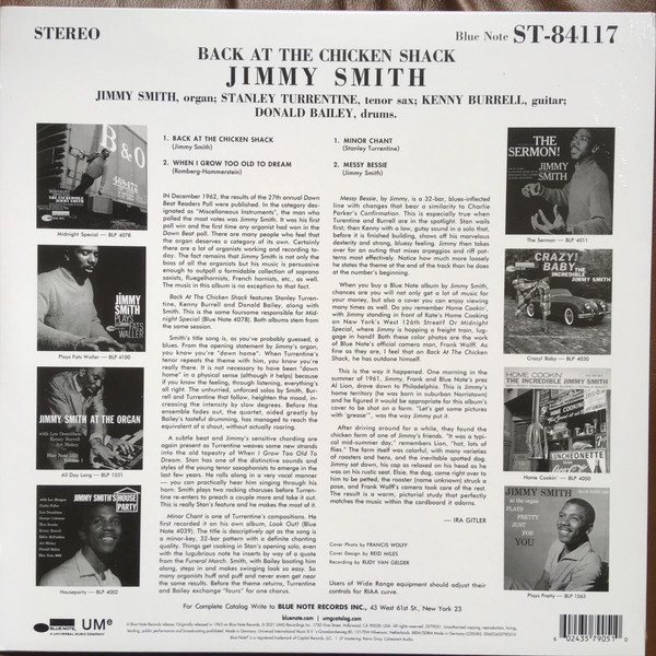 Jimmy Smith - Back At The Chicken Shack | Blue Note (3579051) - 2