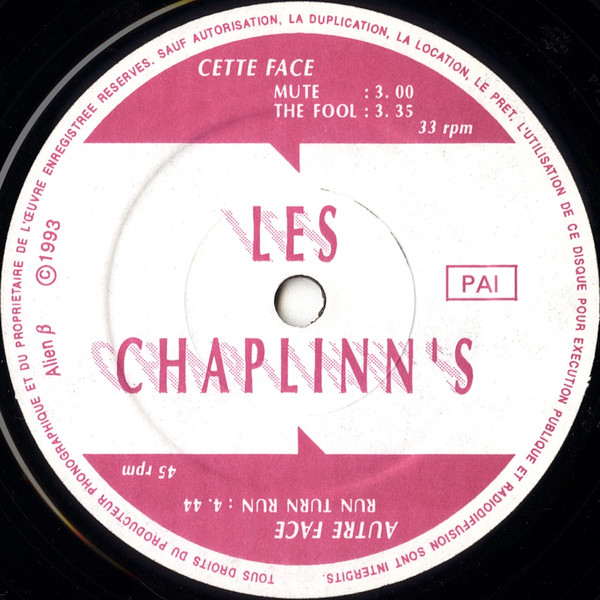 Les Chaplinn's - Run Turn Run Ep | Aliénor Records (Alien β [bêta]) - 4